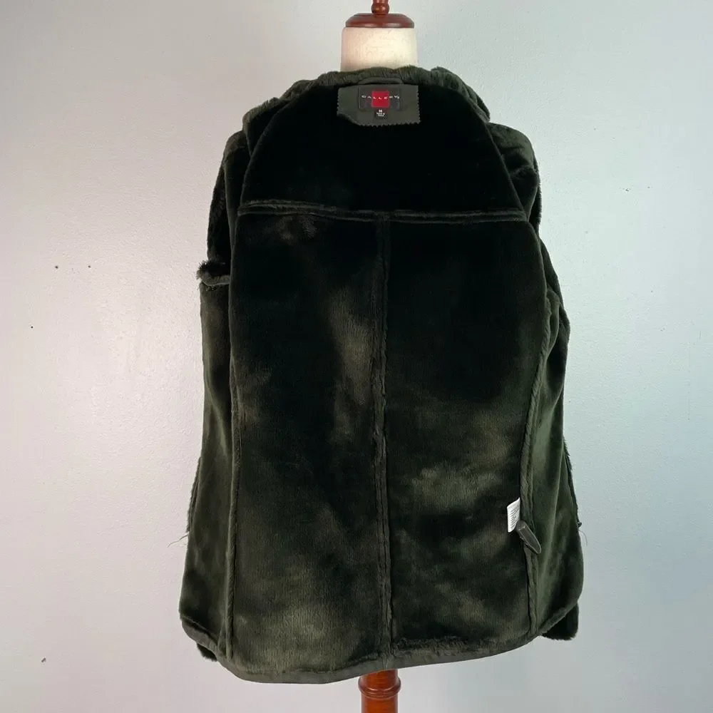 Gallery Women's Green Toggle Coat Size M EUC